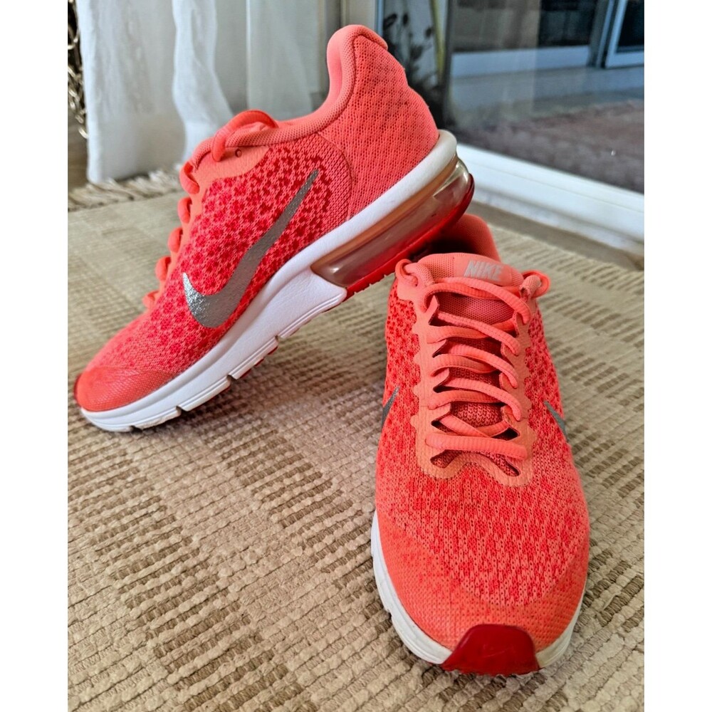 Nike 869994-600 Kids 6Y Air Max Sequent 2 Bright Crimson Mesh Running Shoes - Picture 3 of 13